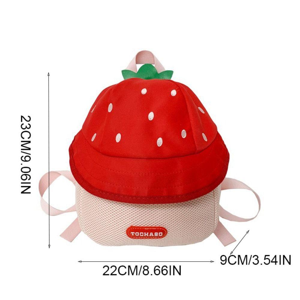 Strawberry Children Backpack Fruit Students School Bag Storage Bag Cartoon Daypack  Girls