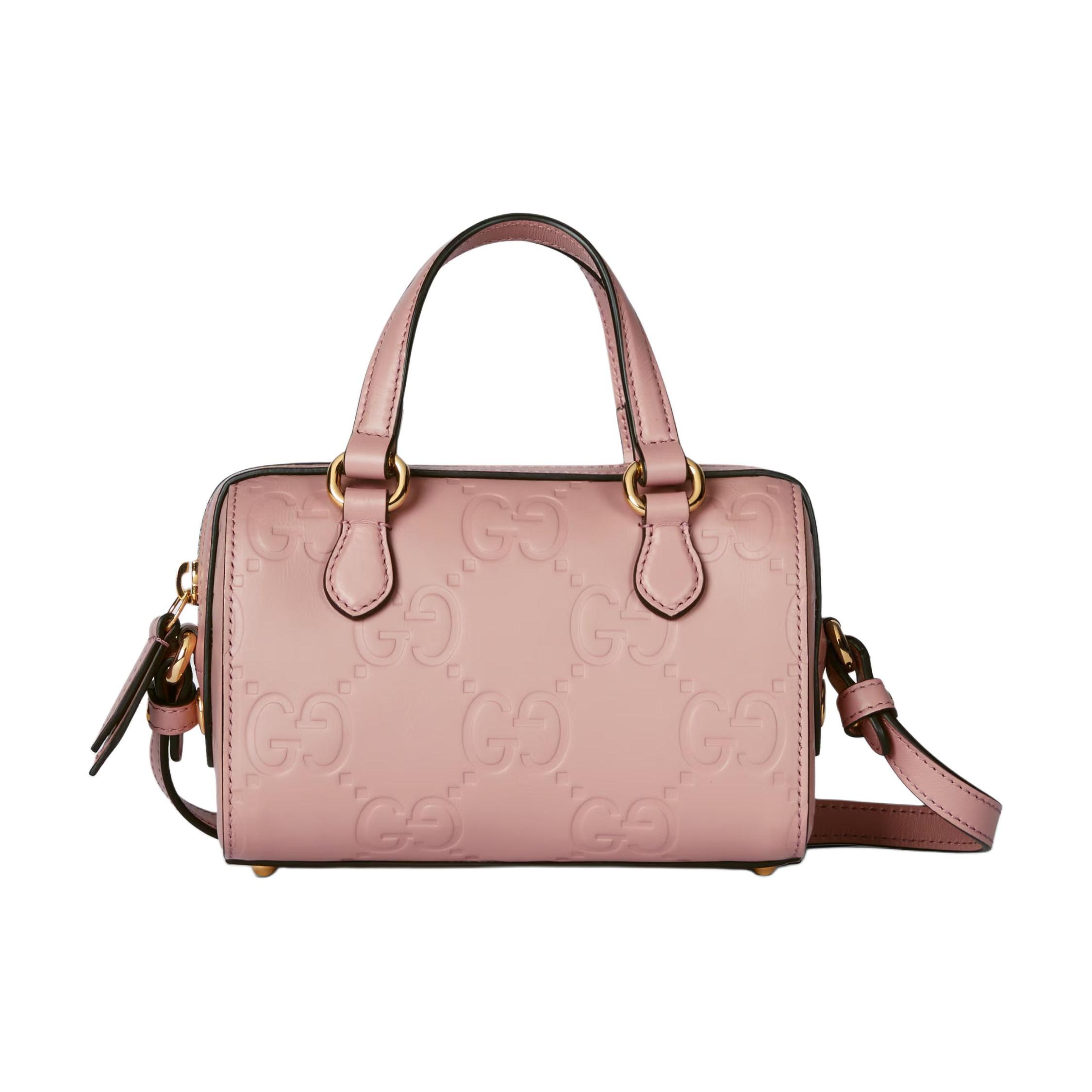 

Gucci Classic G Pattern Zipper Closure Leather Mini Shoulder Crossbody Handbag Women handbag Rose-Beige 790130-AAC1Q-5820 Basic Set (Bag+Dust Bag)