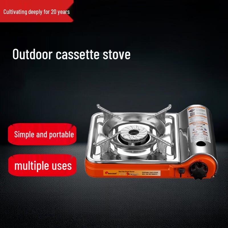 Portable Camping Cassette Stove with Grill Pan