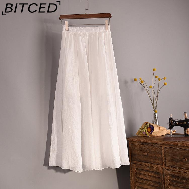 BITCED Damenmode Lässig Einfarbig Druck Sommer Frühlingsrock