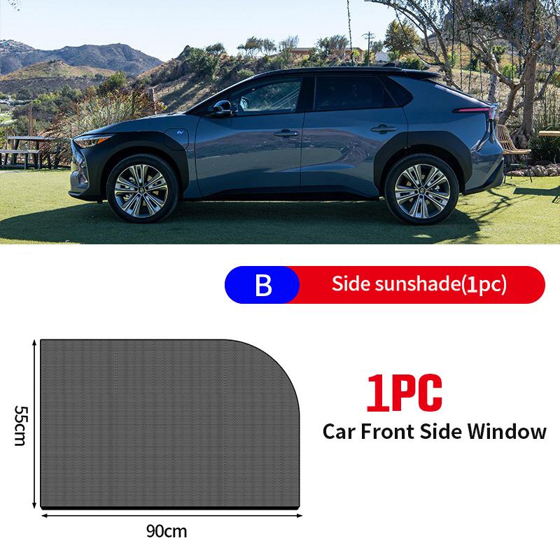 4-Piece Car Side Window Shade UV & Insect Resistant Universal Mosquito Net Breathable Mesh for Privacy Shades Screen Visor Cover