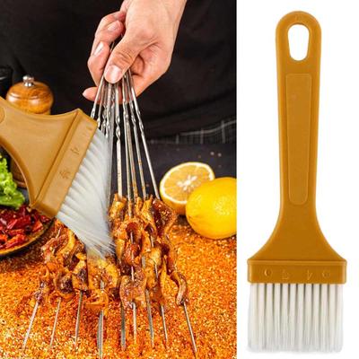 Kunststoff BBQ Ölpinsel Hochtemperaturbeständig Wiederverwendbar Gebäckpinsel Mehrzweck Gelb Grill Basting Pinsel Pfannkuchen