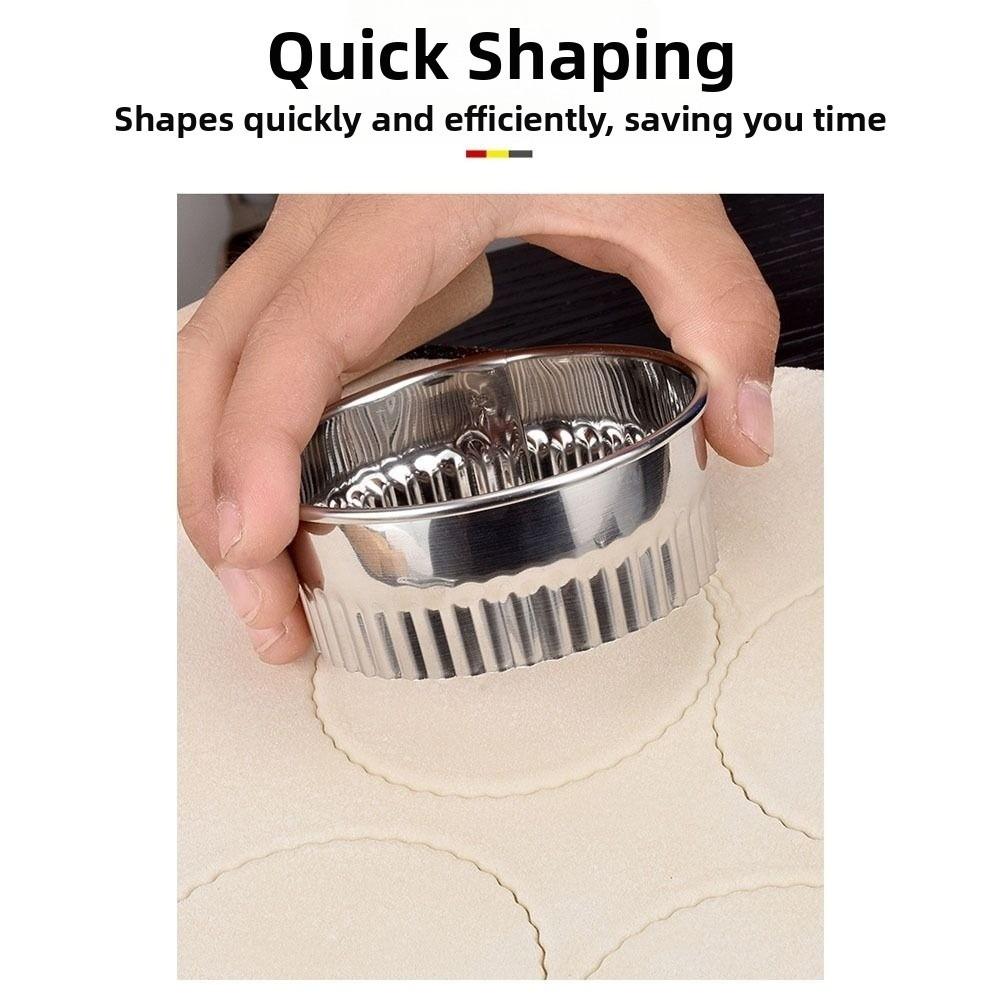 11Pcs Multi-functional Stainless Steel Biscuit Mold Round Shape DIY Cookie Cutter Baking Pastry Mold for Home Kitchen Bakery