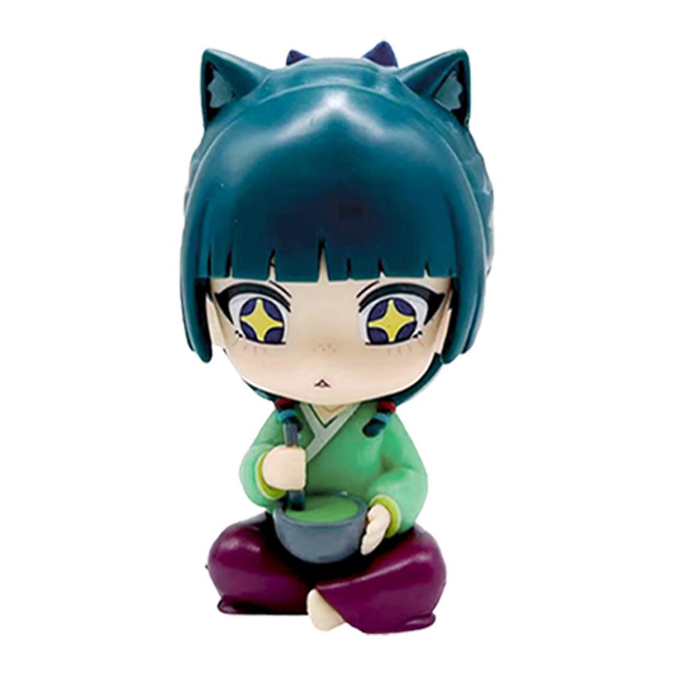 1-4pcs the Pharmacy Diaries Maomao Jinshi Mini Figure Anime Periphery Kawaii Sitting Toys Desktop Car Ornaments Model Present