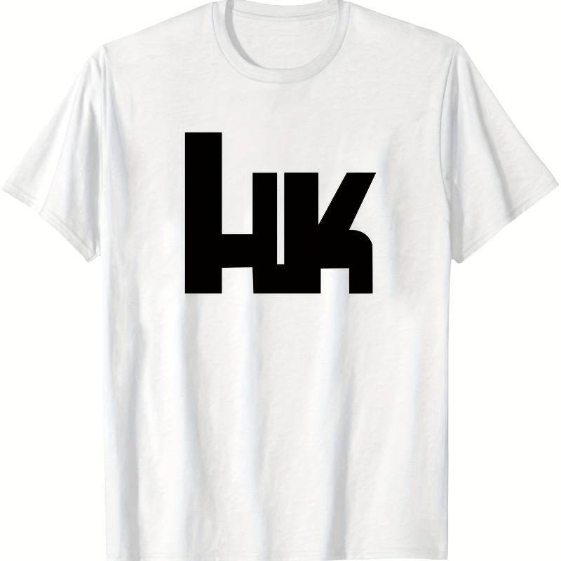 

Geometric HK Typography Print T-Shirt,Lightweight T-Shirt Breathable Cool, Comfortable Wear XXL белый