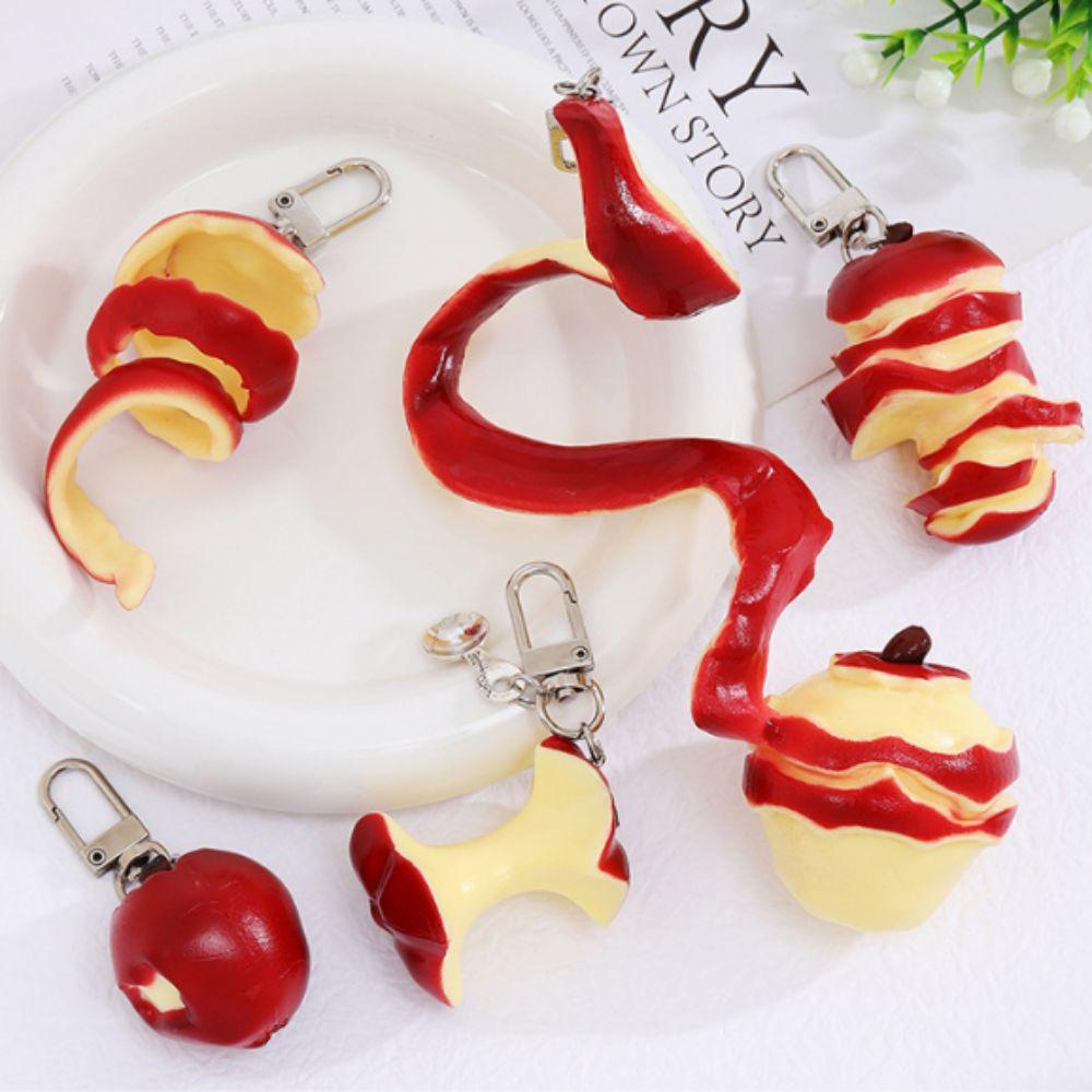 Simulated Fruit Fruit Keychain Cute Cartoon Food Keychain Cartoon Fruit Pendant Car Key Accessory