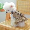 Pet Clothes Dog Clothing Spring and Autumn Teddy Bi Xiong Pomeranian Khaki Trench Coat Couple Clothing Coat Dress