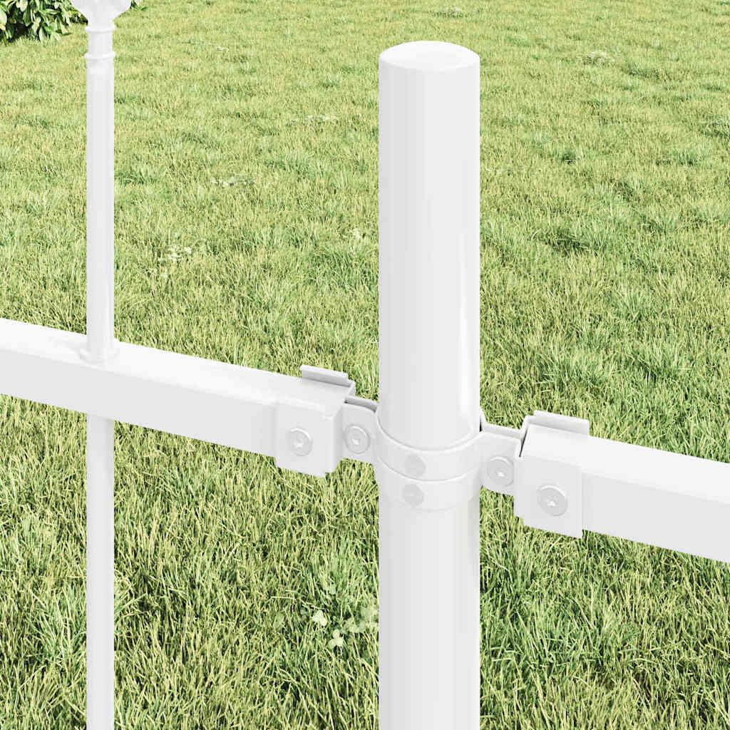 Garden Fence Woerden White 1.7 X 0.8 M Powder Coated Steel