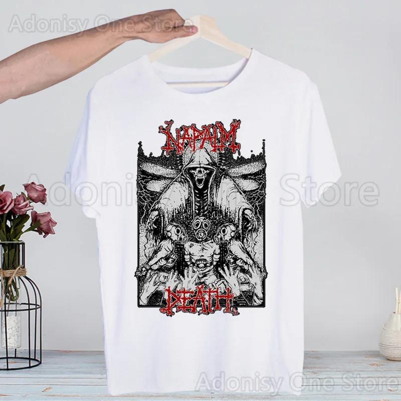 Napalm Death Trička Léto Pánské/Dámské Hip Hop Vtipný Potisk Tričko Streetwear trička Krátký Rukáv Topy