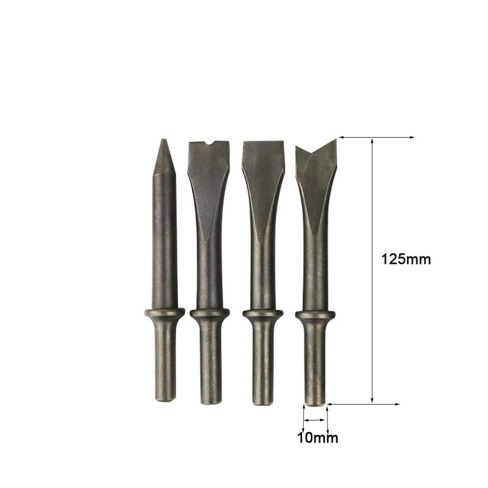

4PC 125/175mm Air Chisel Head Hard Steel Solid Air Shovel Head Air Impact Hammer Bit Pneumatic Tool Kit for Cutting/Rust Removal
