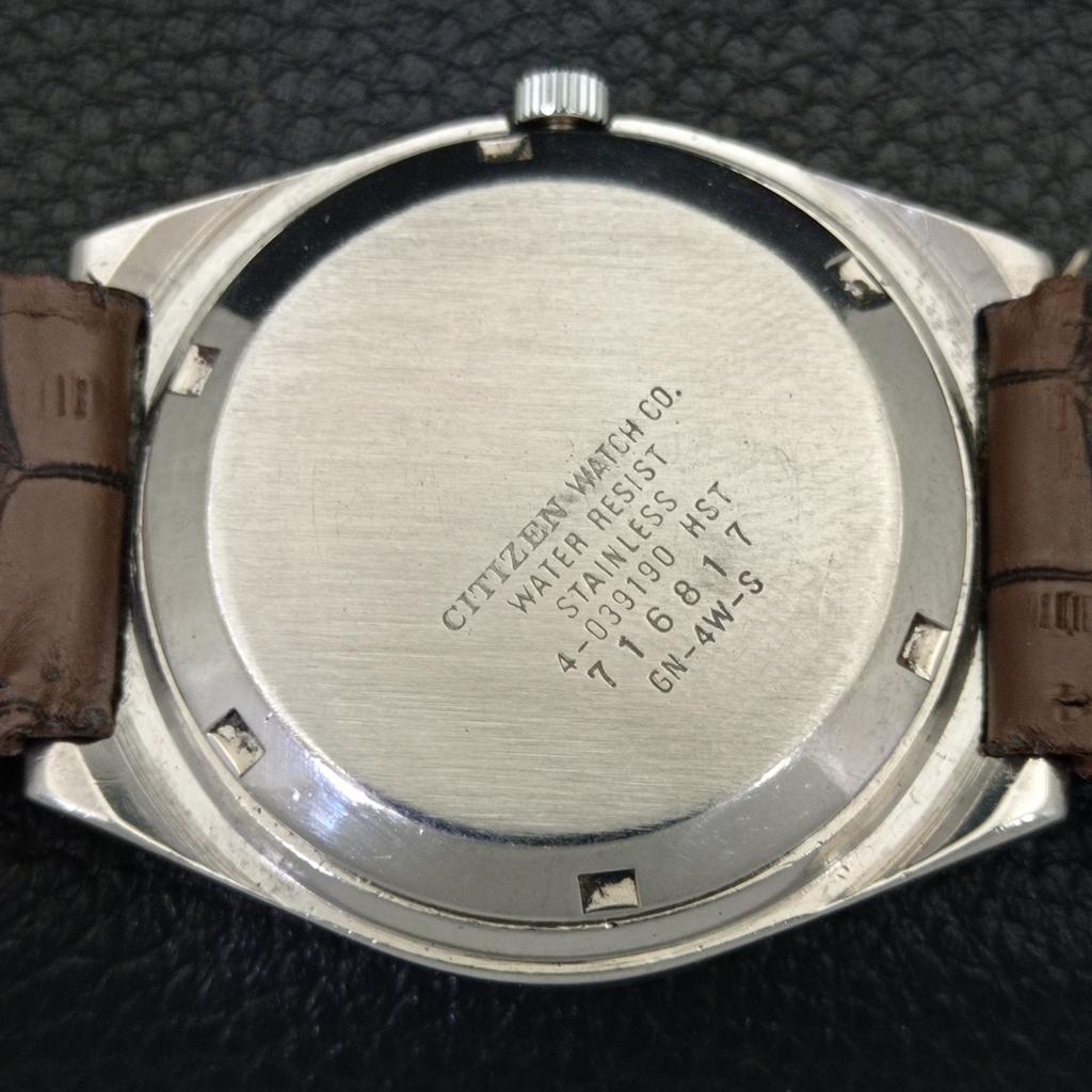 USED VINTAGE CITIZEN AUTOMATIC 8200 JAPAN MENS ARABIC RED DIAL WATCH A434808-2 R123-a434808