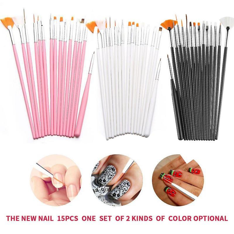 Dww-29 pices Noir Pinceau Ongle Nail Art, Brosse Pinceau Ongle Decor Liner Acrylique Manucure pinceaux, Dessin Stylo Ensemble Outil  Ongles, Ensemble 