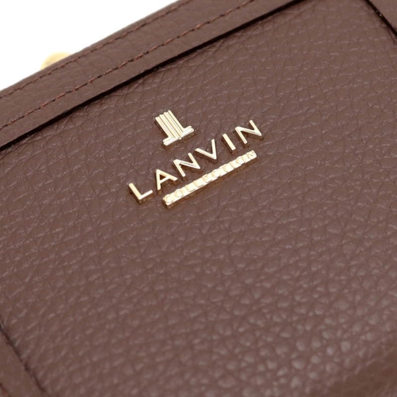 Lanvin Collection Leger Purse Bifold Wallet 65-6255 Mocha