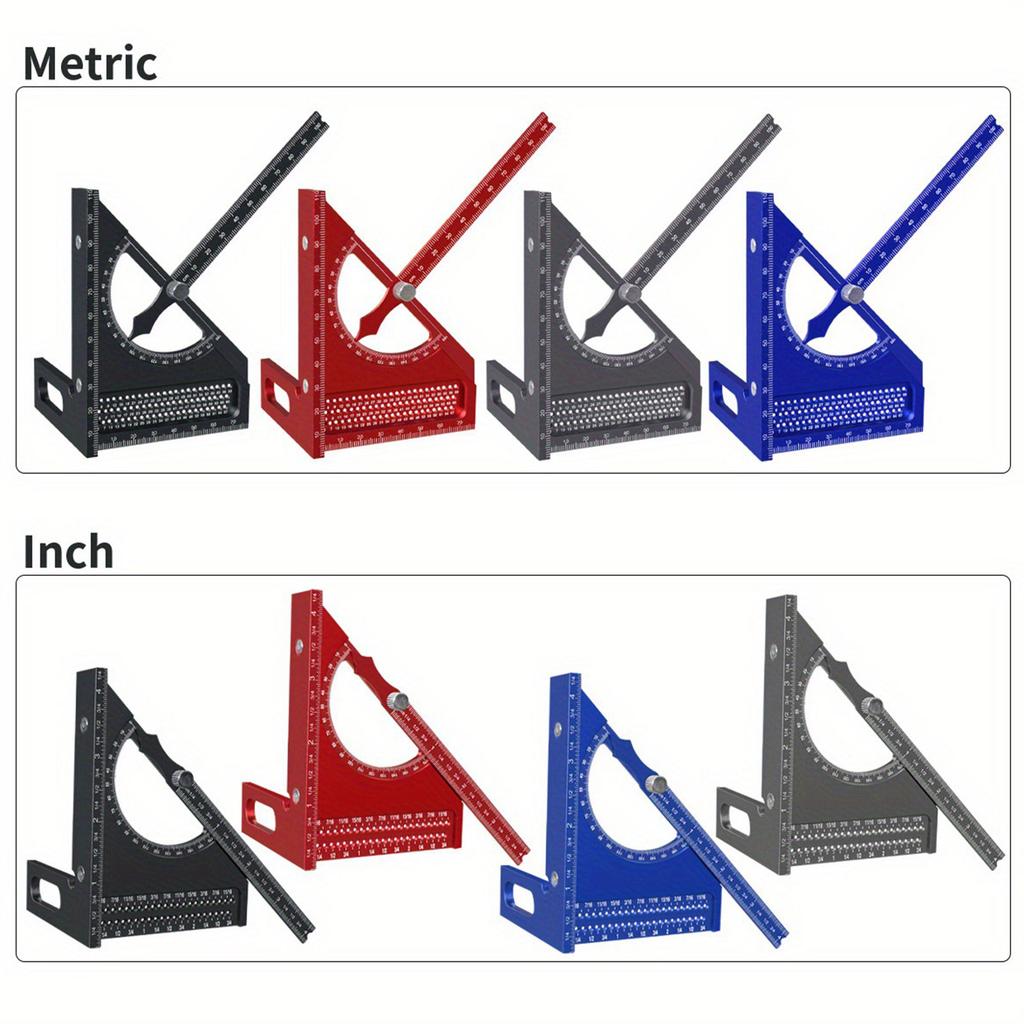 Multifunctional Adjustable Carpentry Square Protractor Tool For Accurate Woodworking Marking And Layout Tasks