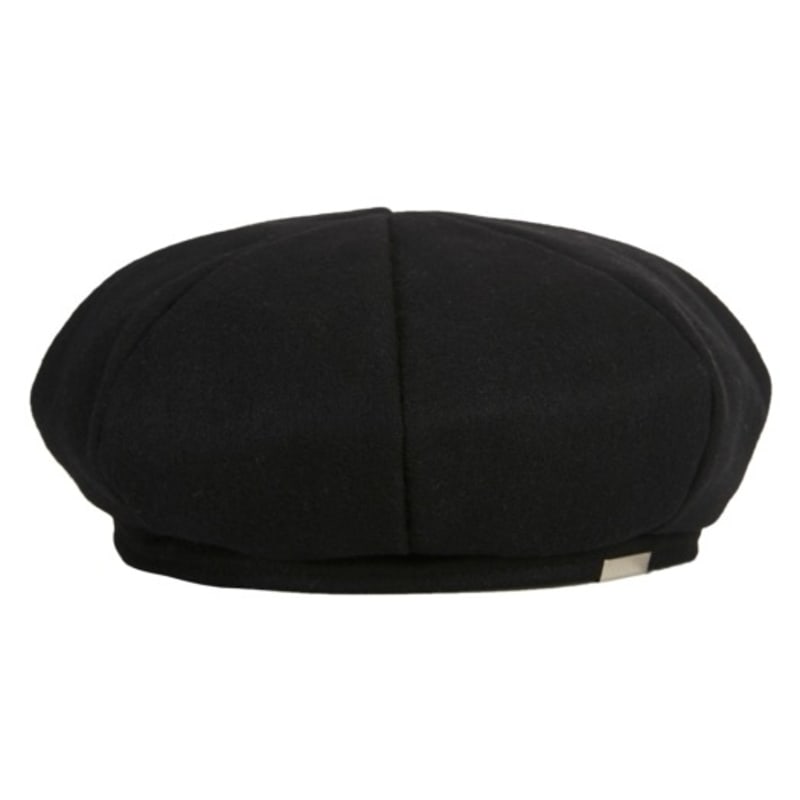 VARZAR Bold Metal Tip Wool Beret Black