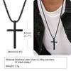 Vnox Cross Necklace for Men Women, Silver Plain Alloy Metal Cross Pendant Collar with Stainless Steel Box Chain
