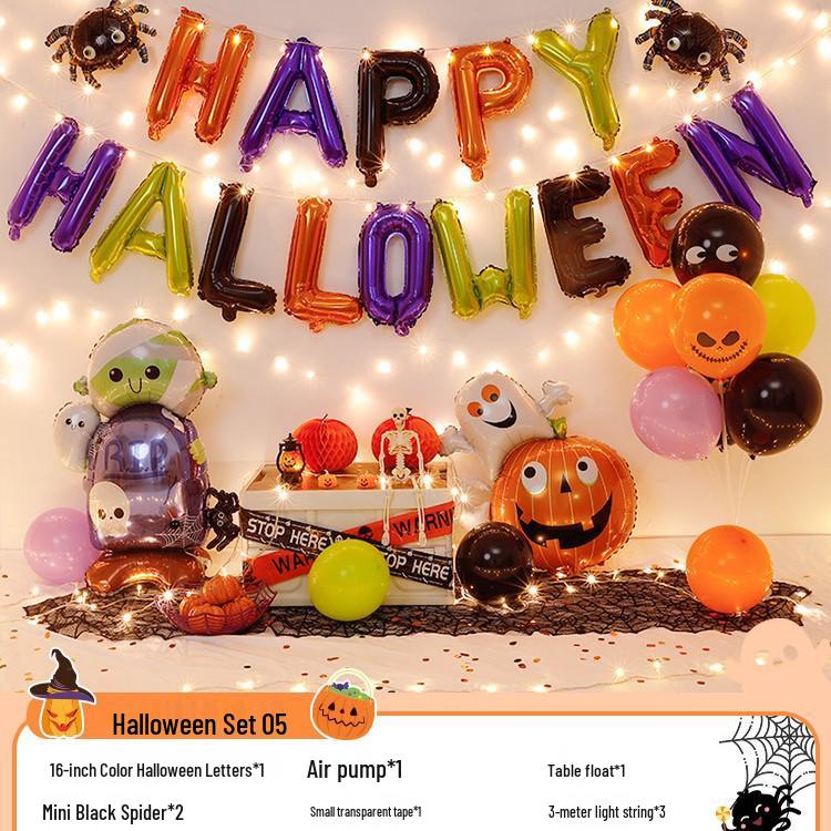 Halloween Balloon Decorations - Pumpkins, Ghosts, Bats, Skulls for Party Ambience