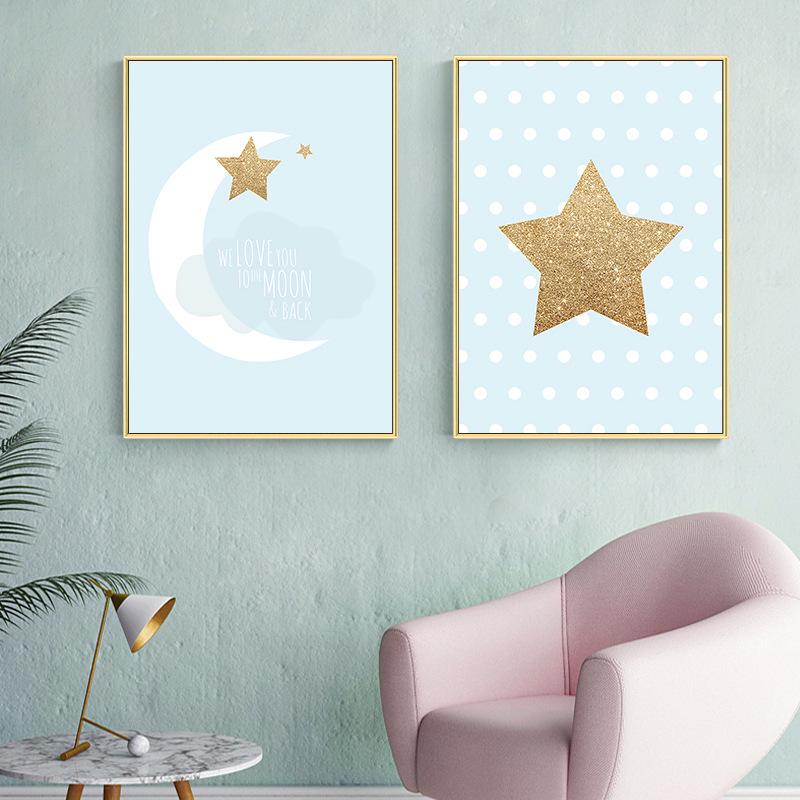 Ins Fresh Style Modern Cartoon Elephant Rabbit Sheep Room Decorative HD Hanging Painting Cuadros Decoracion Salon Canvas Art