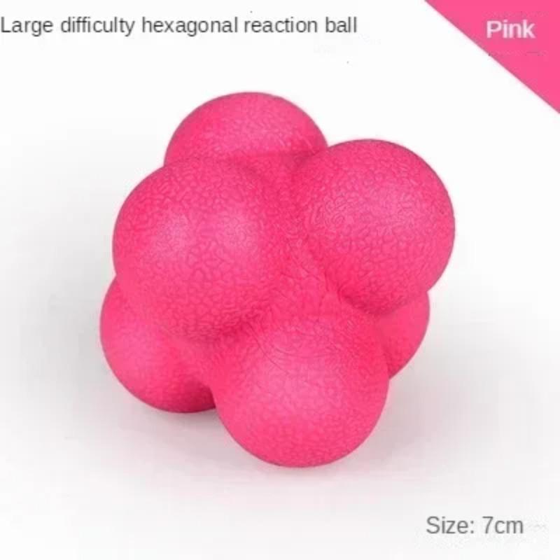 7cm High Density Silicon Rubber Hexagonal Reaction Ball Agility Coordination Reflex Exercise Active Fitness Training Ball