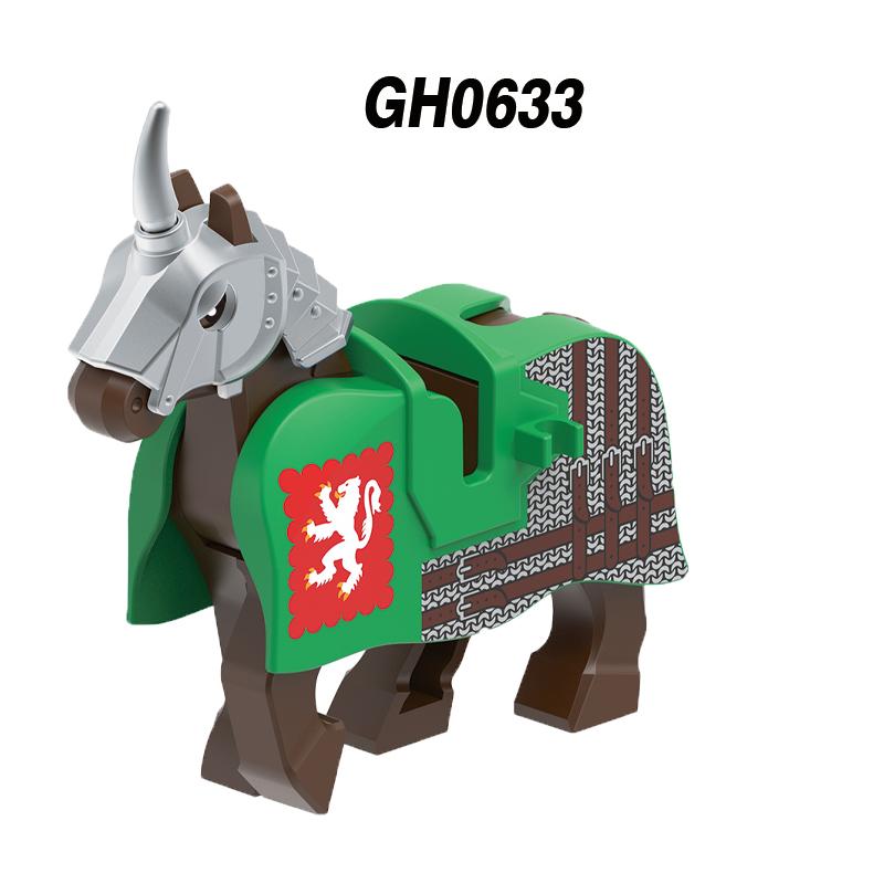 Medieval Military Europe King Soldier Figures Building Blocks Castle Lion Knight Sword Infantry Weapon Warrior Bricks Toys Gifts