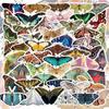 50PCS Beautiful Cartoon Retro Moth Graffiti Sticker Scrapbooking Collage Phone Guitar Skateboard Fun Decorative Sticker