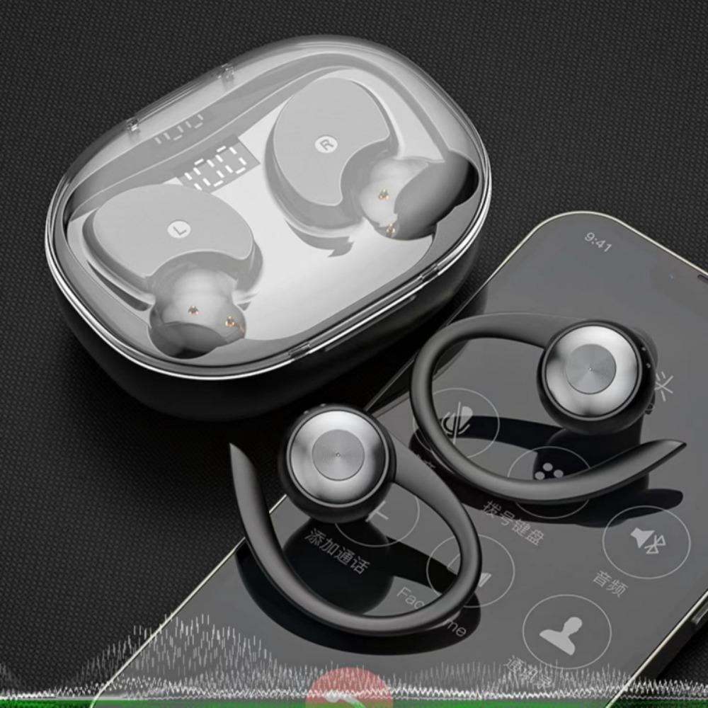 Ny Bluetooth-oppgradert versjon av kjørende Bluetooth-hodesett Ekte trådløs støyreduksjon og semi-i-øret sportshodesett