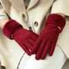 Cycling Gloves Plus Velvet Full Finger Gloves  Gloves Winter Gloves Female Gloves