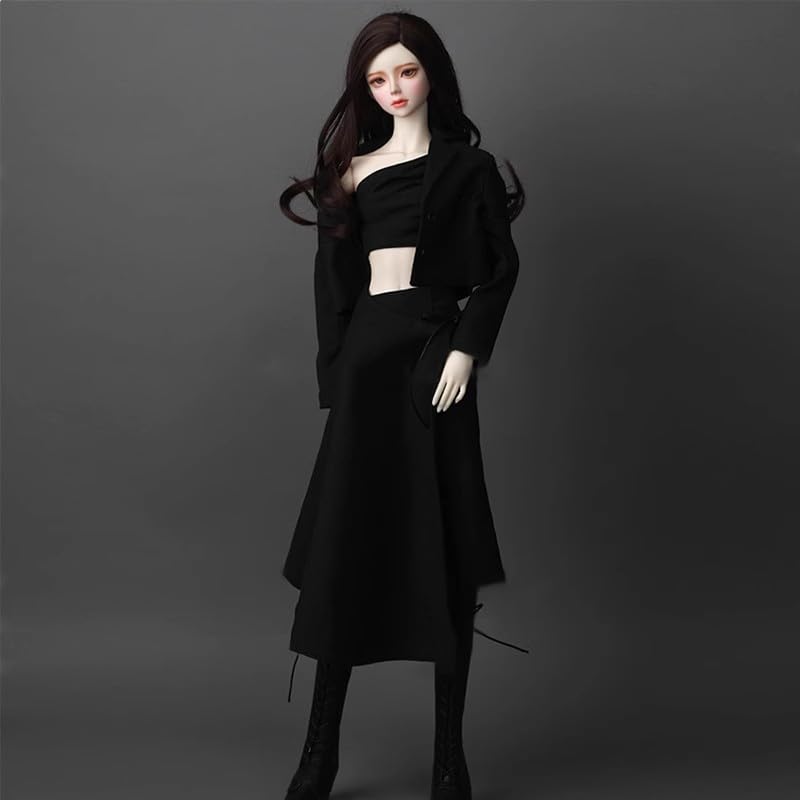 HAMRETHYPPZ 14 16 13 BJD Ball Jointed Doll Dress Doll Costume Ball Jointed Doll Dress-Up Women s Fashion Suit, Sexy Black Suit, Women s Black Suit