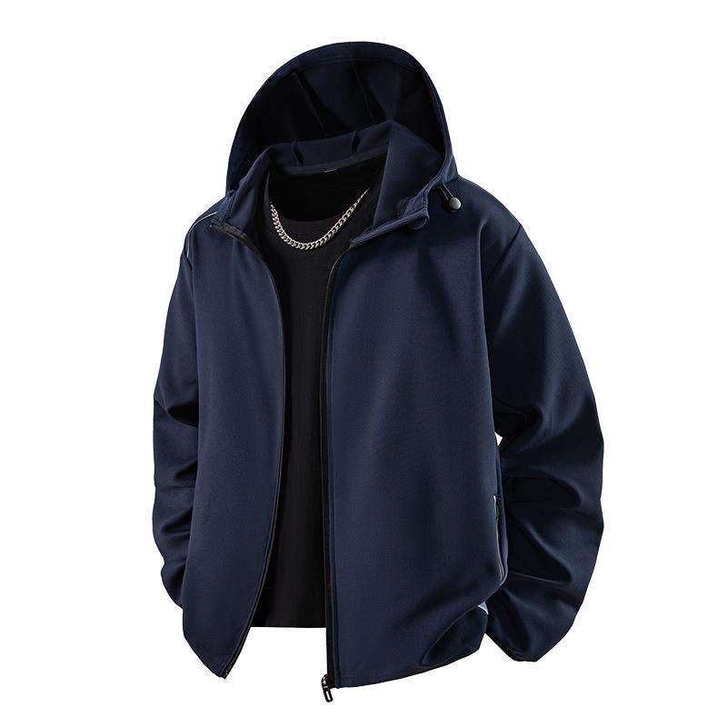 Men's jacket hooded jacket autumn and winter outdoor jacket casual jacket men's clothing trend three-proof jacket