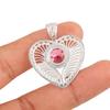 Natural Pink Tourmaline Gemstone 925 Sterling Silver Jewelry Stylish Pendant1.4" CP-15-9