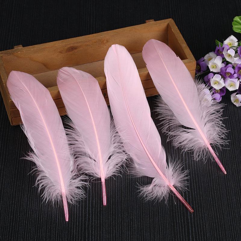 50Pcs28 Color Diy Feather Hard Big Floating Feather Wedding Dress Children Handmade Decoration Materials