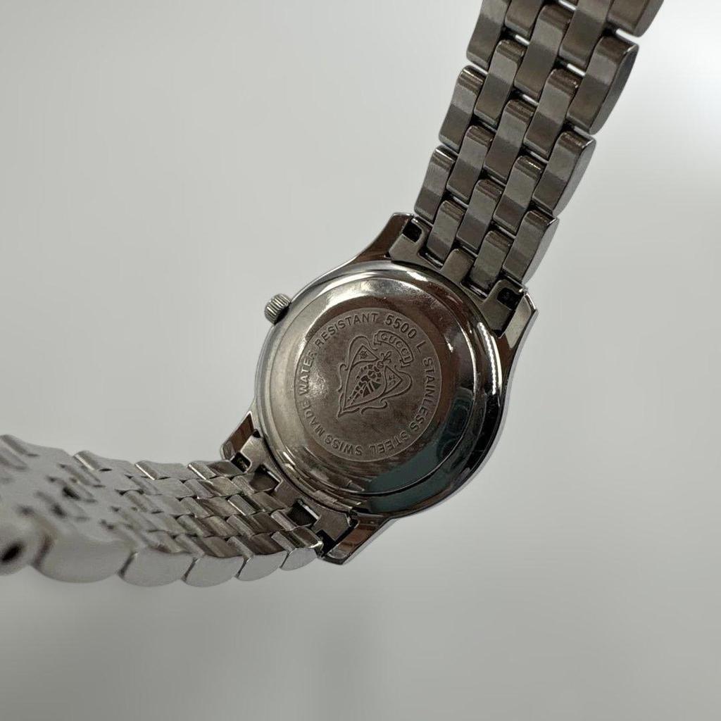 Used Operation GUCCI watch ladies 5500L 11P diamond black date
