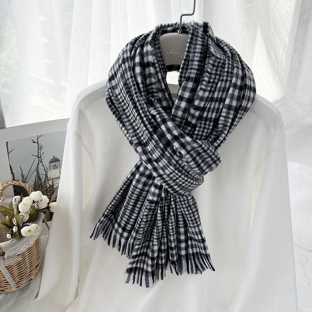 Scarf Versatile Winter Women's Imitation Cashmere Short Beard Tassel Shawl Fashionable Men's Warm Scarf