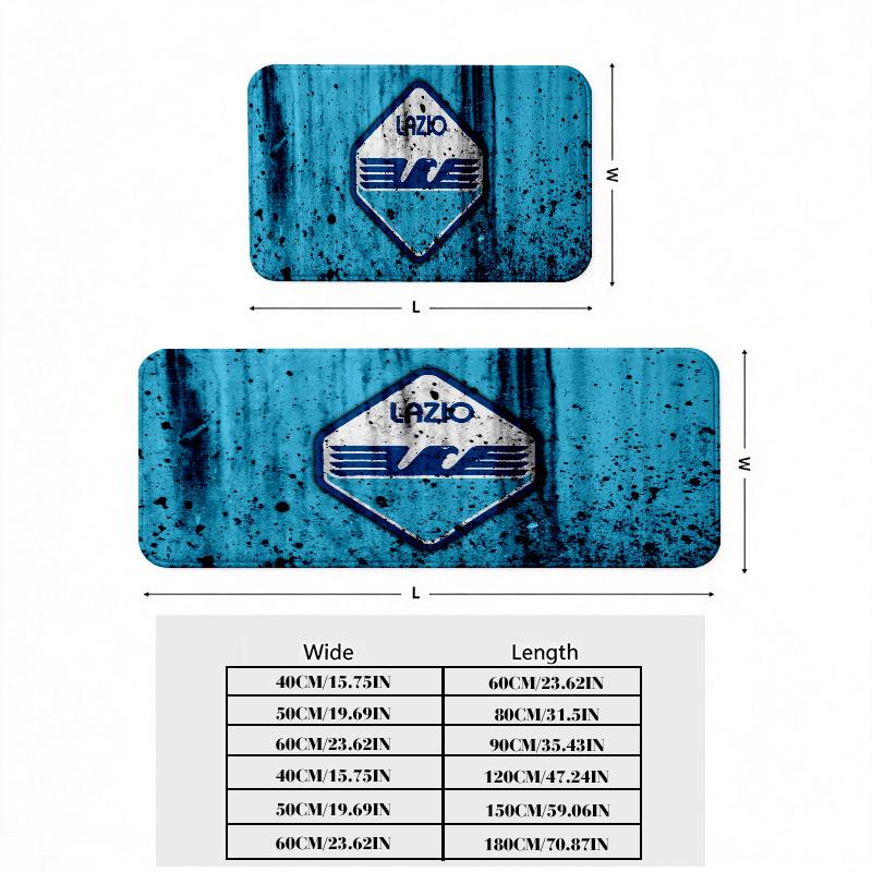 Lazio Print Flannel Kitchen Mat Christmas Soft Area Rug Non Slip Floor Carpet Home Decoration