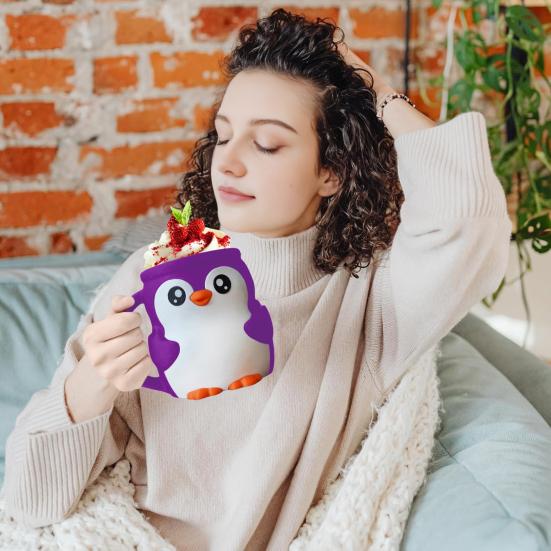 Ice Cream Cup Holder Penguin Shape Soda Beer Bottle 16 Oz Capacity Dessert Party Accessory Kitchenware