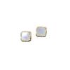 Exquisite Korean Geometric Square Shell Stud Earrings