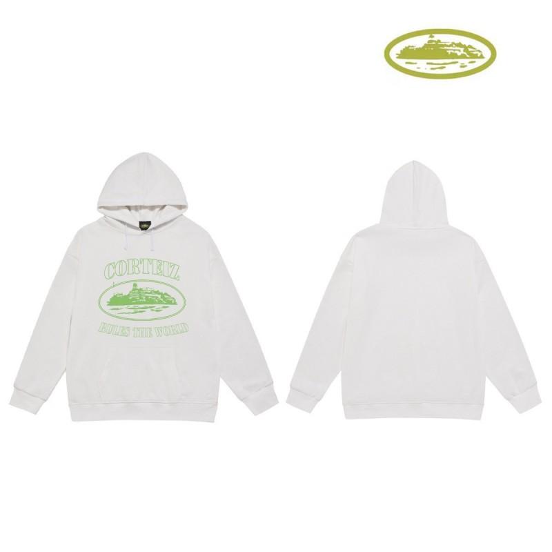 CORT Alcatraz Distressed Hoodie Men Streetwear Loose Fit Couple Sweatshirt Winter