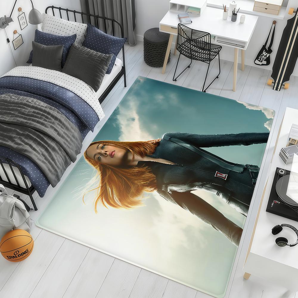 movie cool art b-Black w-Widow ml hogar Bedside Rug Kitchen Bath Floor Mat Hallway Balcony Carpet Entrance Doormat Decor Home