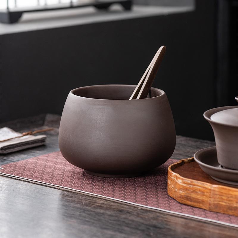 Purple Sand Tea Washing Tea Residue Tank Zen Large Extra Large Water Tank Household High-end Retro Tea Set Accessories Jianshui Tea Washing Tank