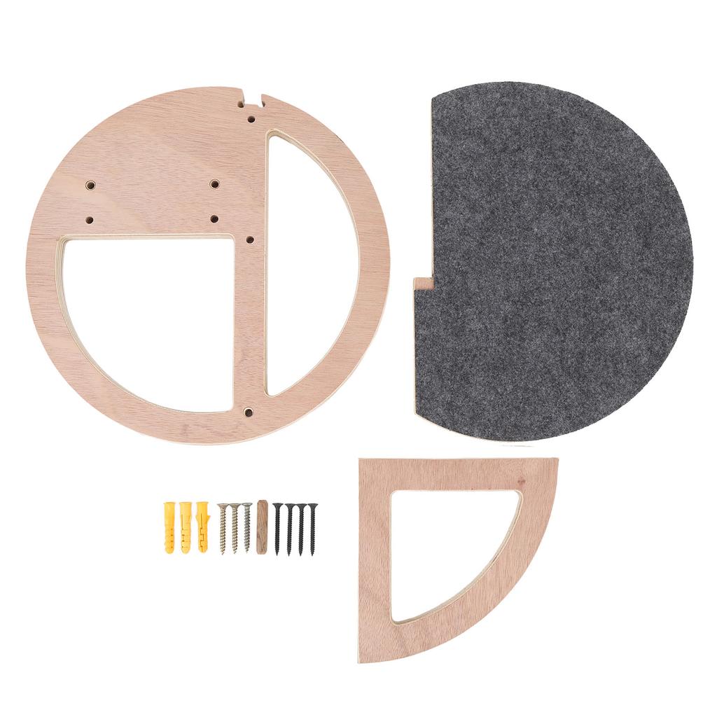 Cat Wall Shelf Wooden Round Increase Cat Exercise Wearproof Easy to Clean Cat Wall Perch for Cats