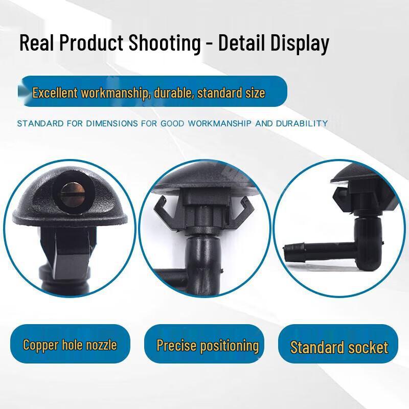 Wiper Washer Nozzle for Wuling Hongguang S3/S1 - Copper Fan-Shaped Mist Hood Windshield Nozzle Head