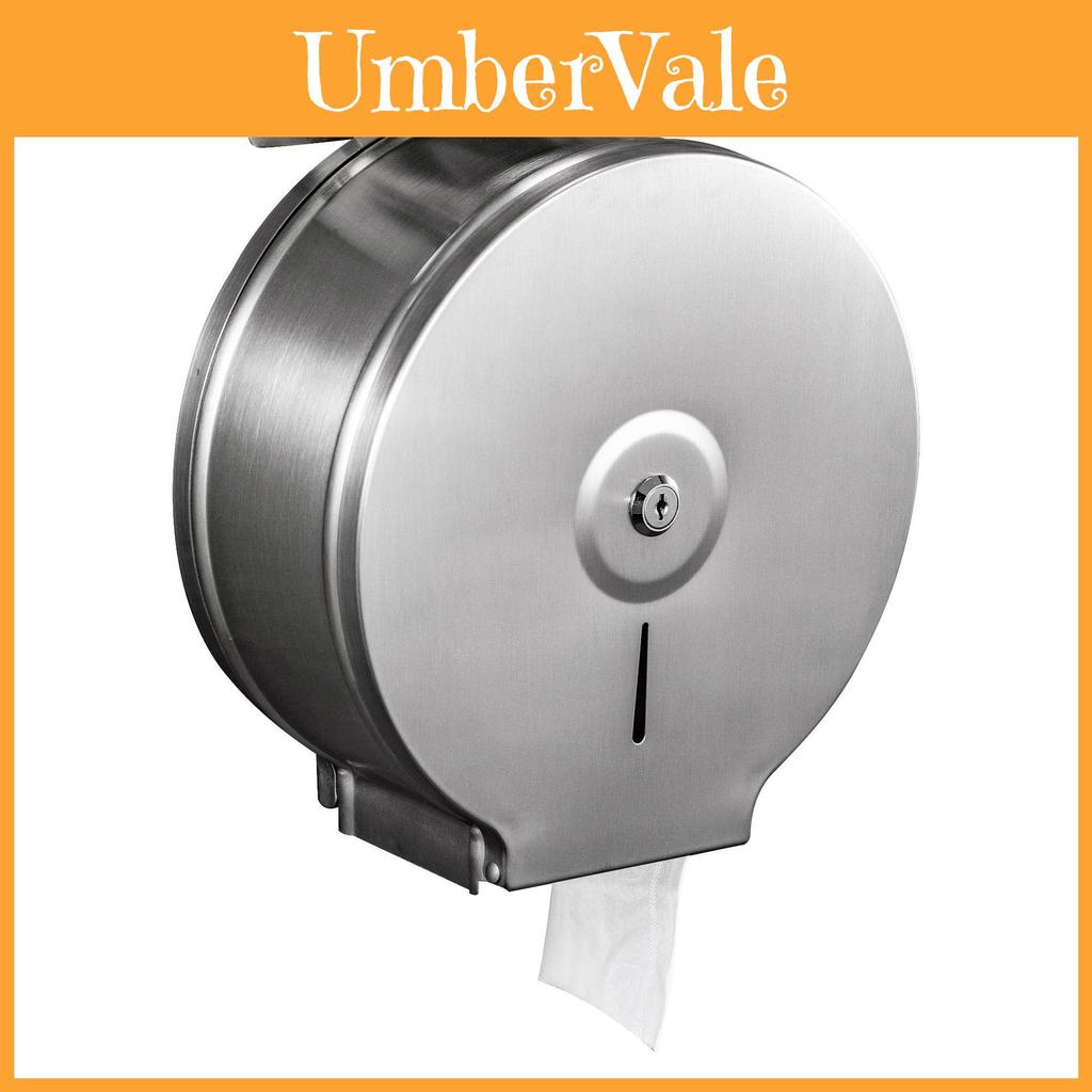 Stainless Steel Circular Toilet Paper Holder Wall Mount For Bathroom Use