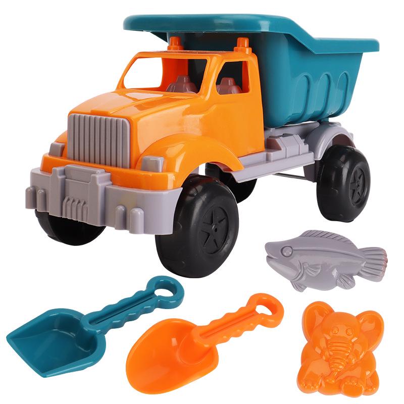Kids' Engineering Beach Toy Set: Summer Sand Bucket & Digging Shovel Cart
