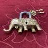 Elephant Padlock Solid Color Brass Padlock with Two Keys