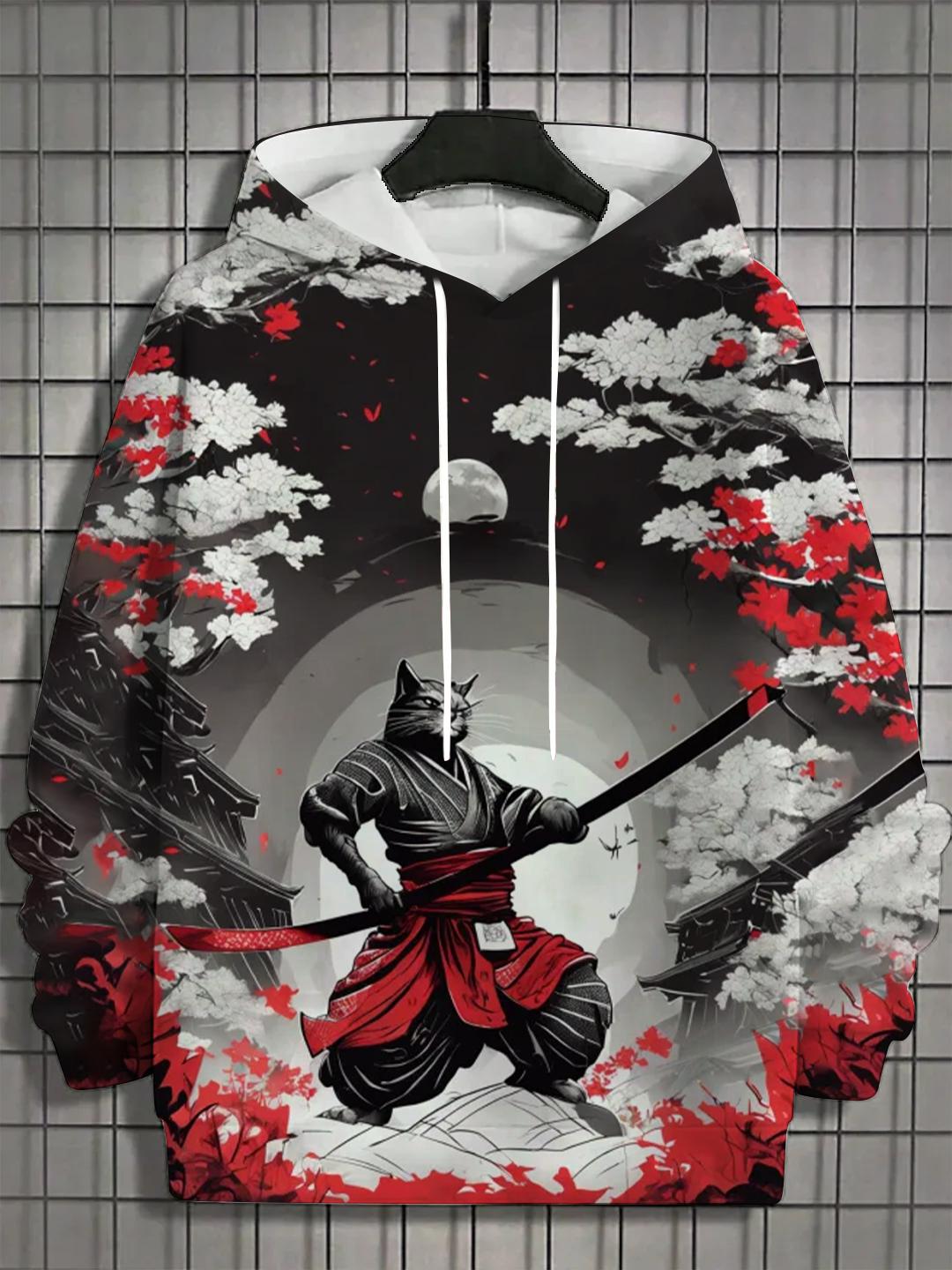 Осень и зима Новая мужская толстовка с капюшоном с 3D принтом во весь рост и принтом — фото 8