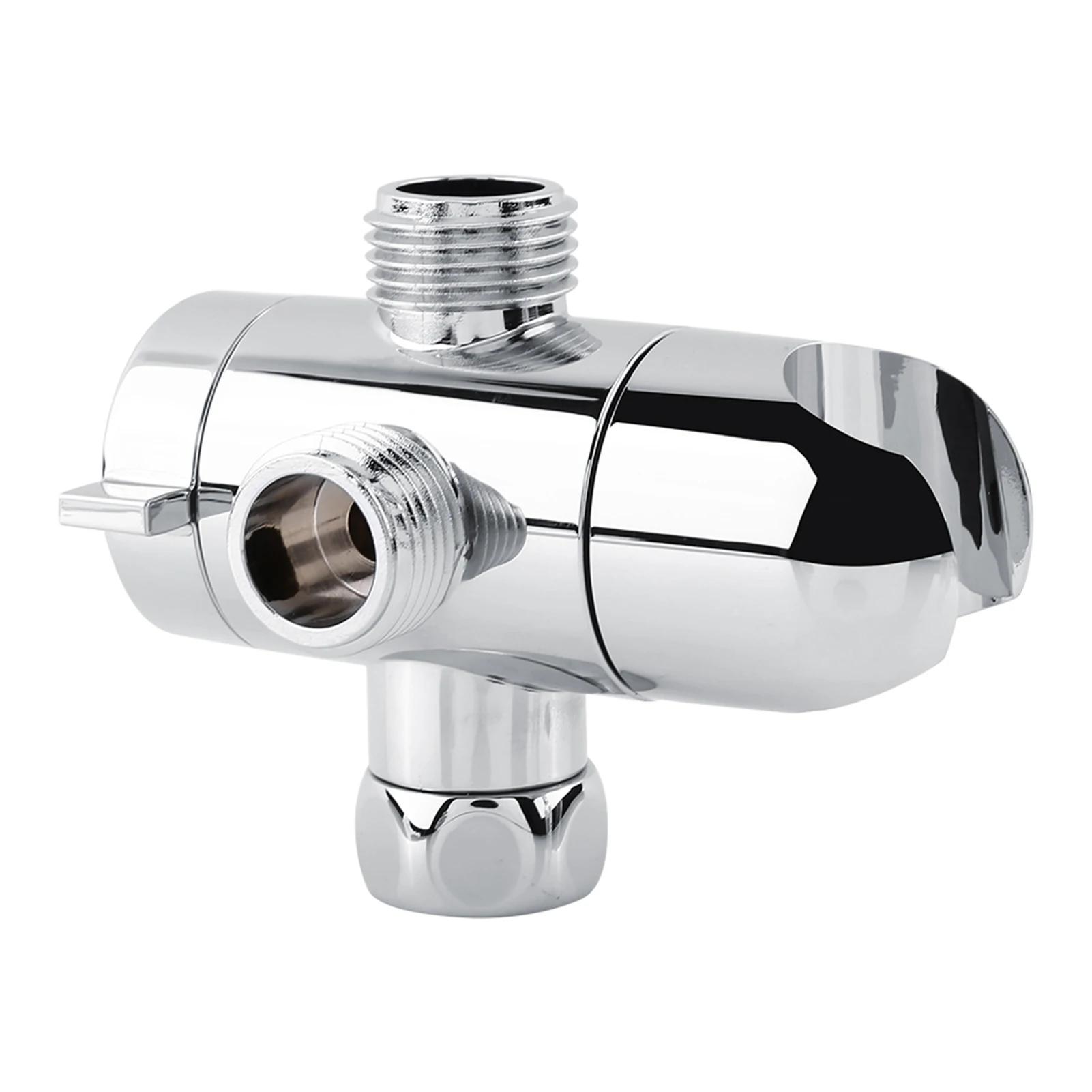 

Shower Diverter Valve 3 Way Tee Connector Shower Adapter Arm Mounted Shower Holder Bathroom Shower Valve