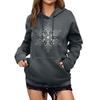 Women's Winter Christmas Printed Pullover Hooded Sweatshirt Fleece Long Sleeve Sweatshirt
