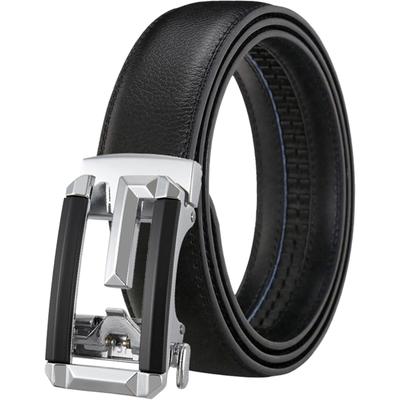 Greenie Auto-Lock Golf Belt for Men, PU Leather, 110cm, 120cm, 130cm, 38-Step Ratchet, No Holes, 240903