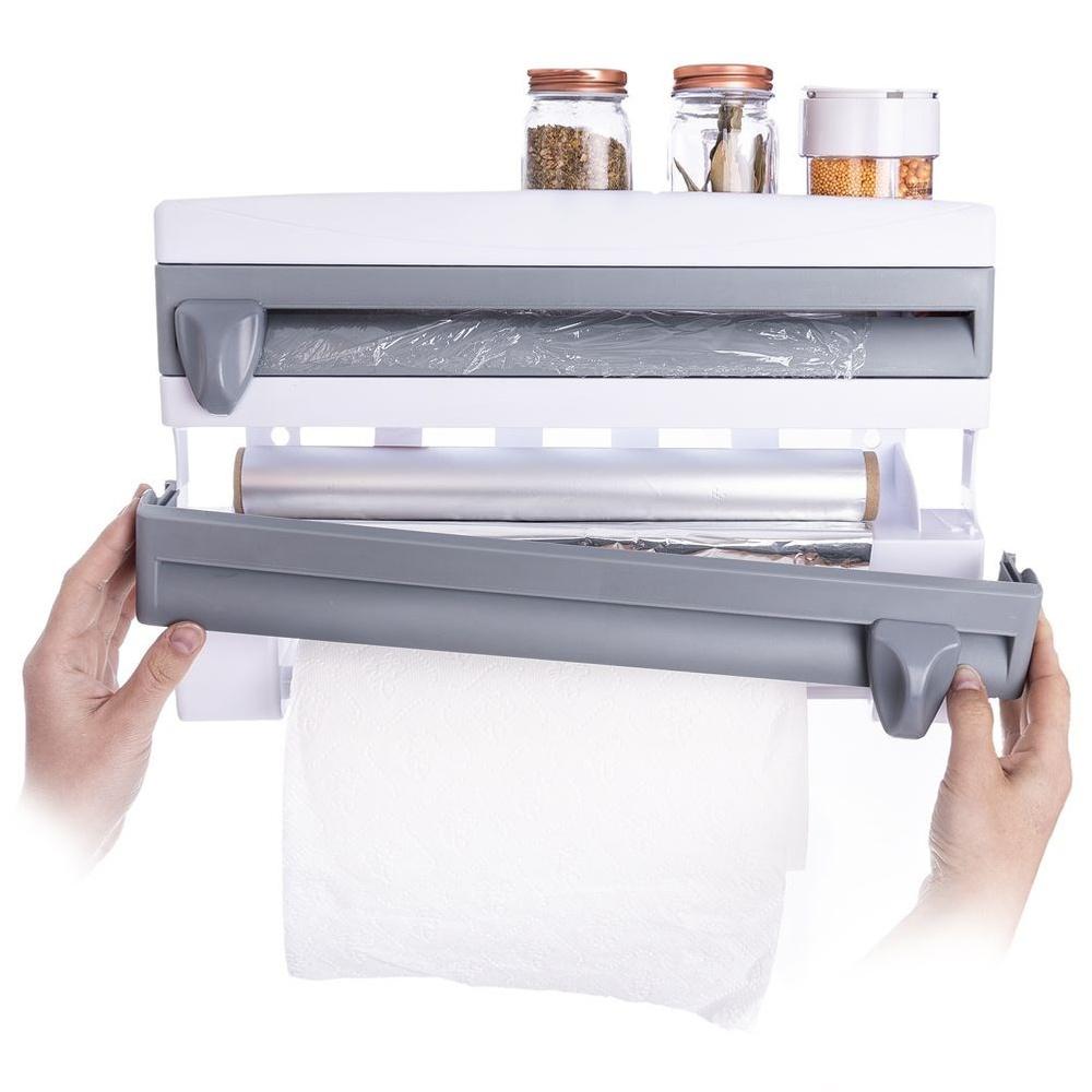 Podajnik do Folii Ręczników Papierowych Kuchenny Organizer Ścienny Wiszący