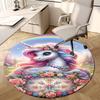1PC Unicorn Non-Slip Floor Round Carpet, Office, Family, Bedroom, Large Area Rug Indoor Rugs,  Durable PolyesterH0411